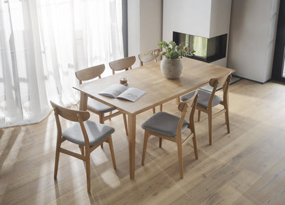 RODHAM Set of 2 Chairs – oak/light grey – 6