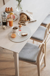 FILIPPA Oak Dining Table 180CM/230CM/280CM – Whitewashed oak / 180CM Standard table – 4