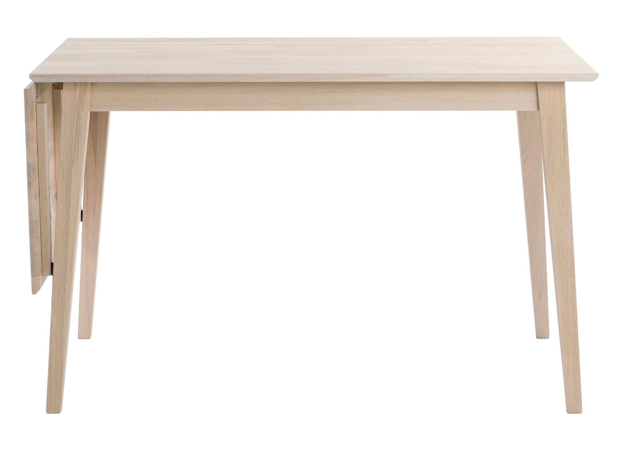 FILIPPA Drop Leaf Table 80CM & 120CM – Whitewashed oak top/whitewashed oak legs / Large 120CM – 1