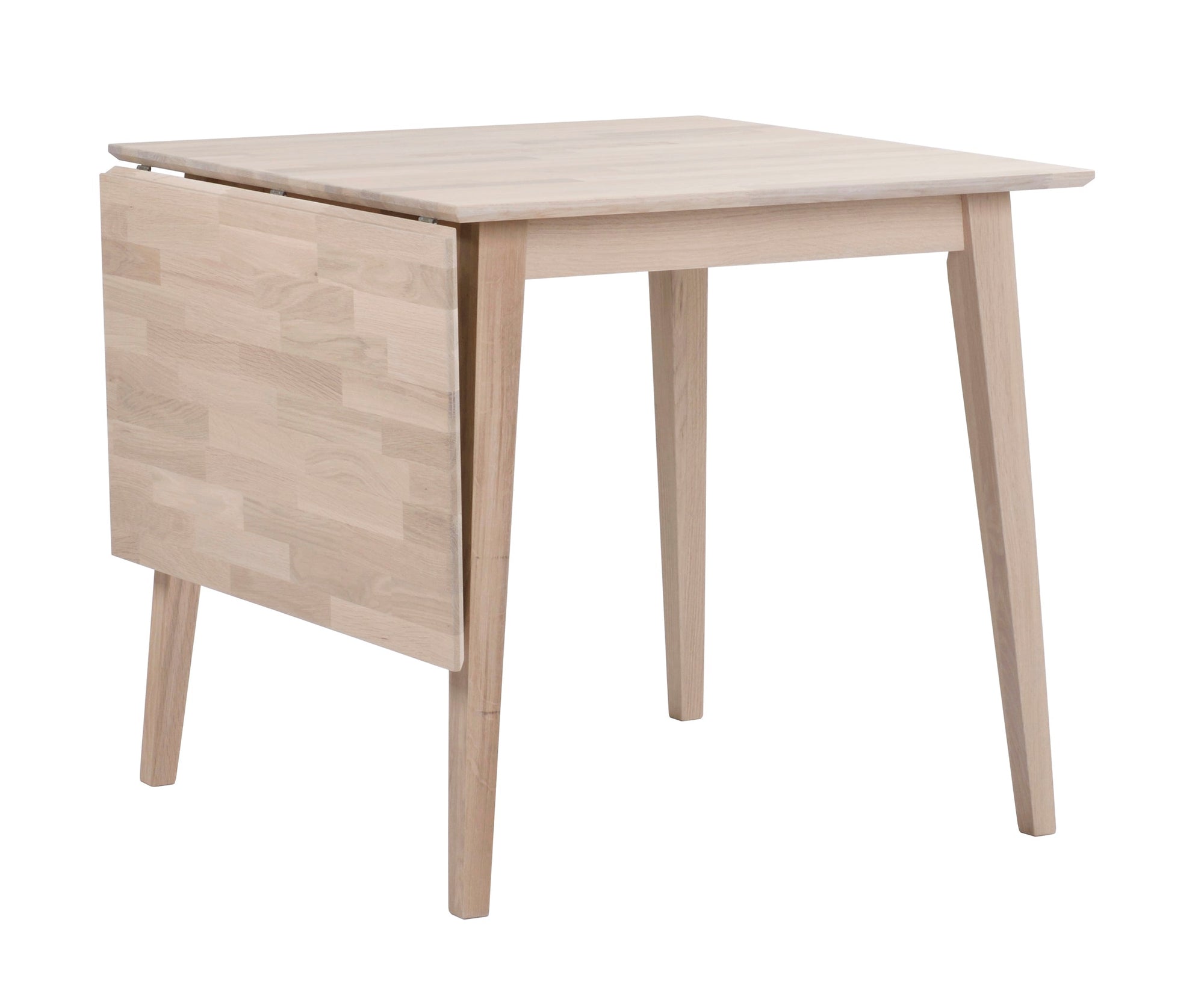 FILIPPA Drop Leaf Table 80CM & 120CM – Whitewashed oak top/whitewashed oak legs / Medium 80CM – 3