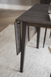 FILIPPA Drop Leaf Table 80CM & 120CM – Dark Brown Oak / Medium 80CM – 4