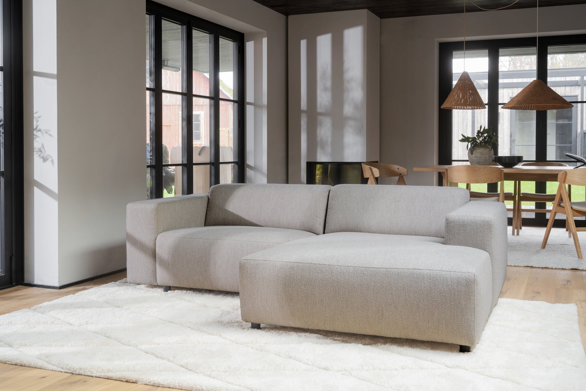 Willard 3-Seater Modular Sofa with Chaise Longue – Beige / Right-hand chaise – 2