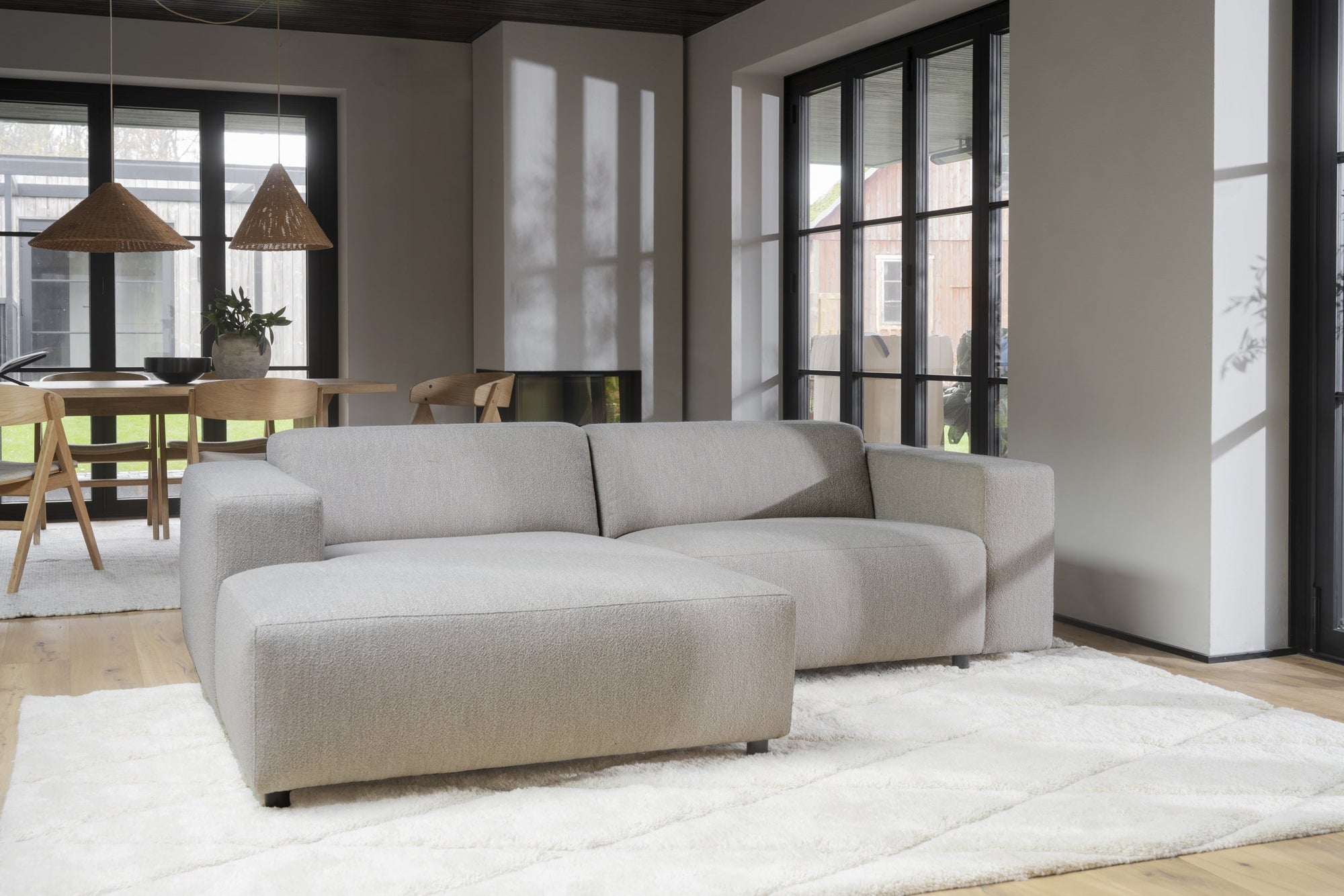 Willard 3-Seater Modular Sofa with Chaise Longue – Light Beige / Left-hand chaise – 2