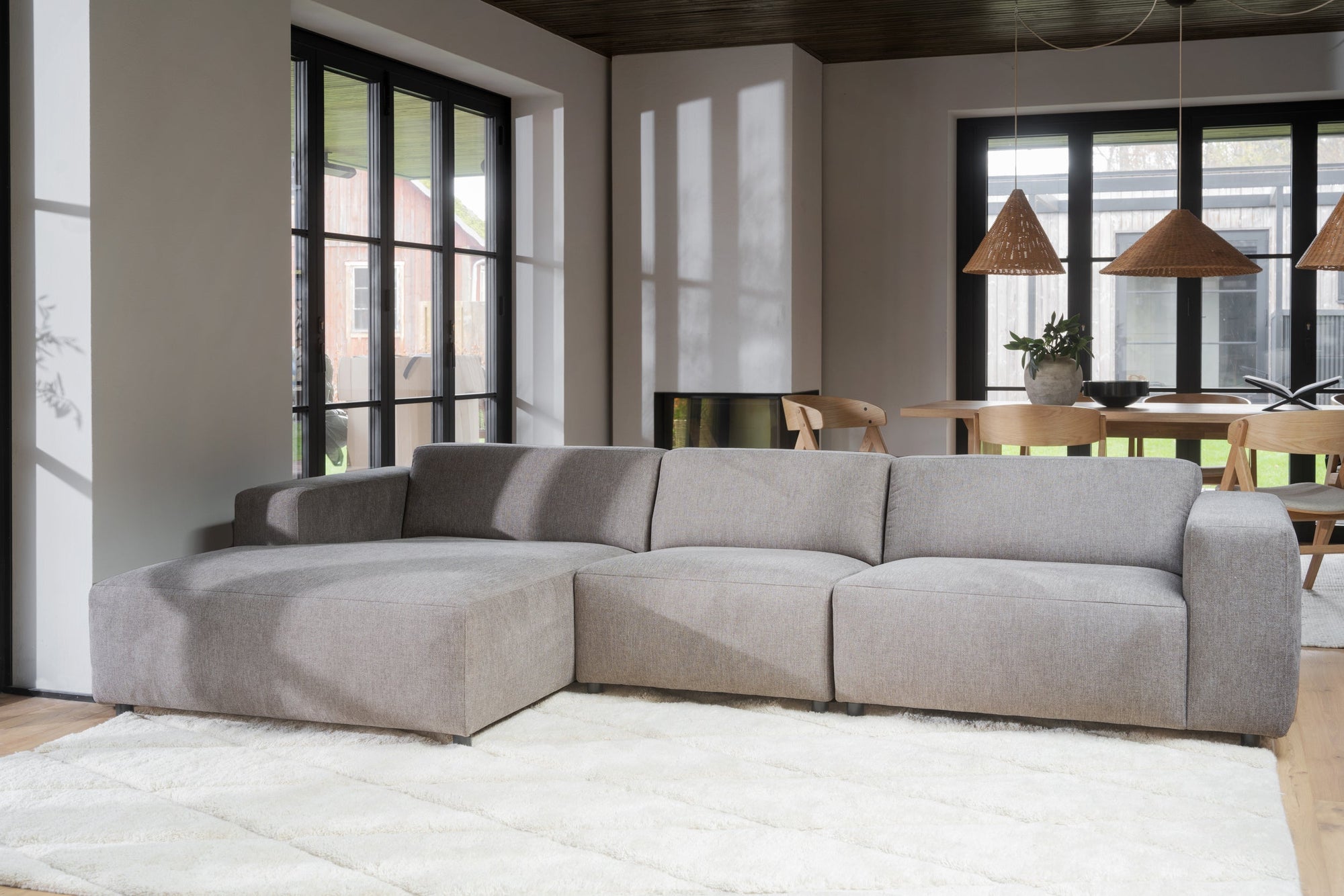 Willard 4-Seater Modular Sofa with Chaise Longue – Beige / Left-hand chaise – 2