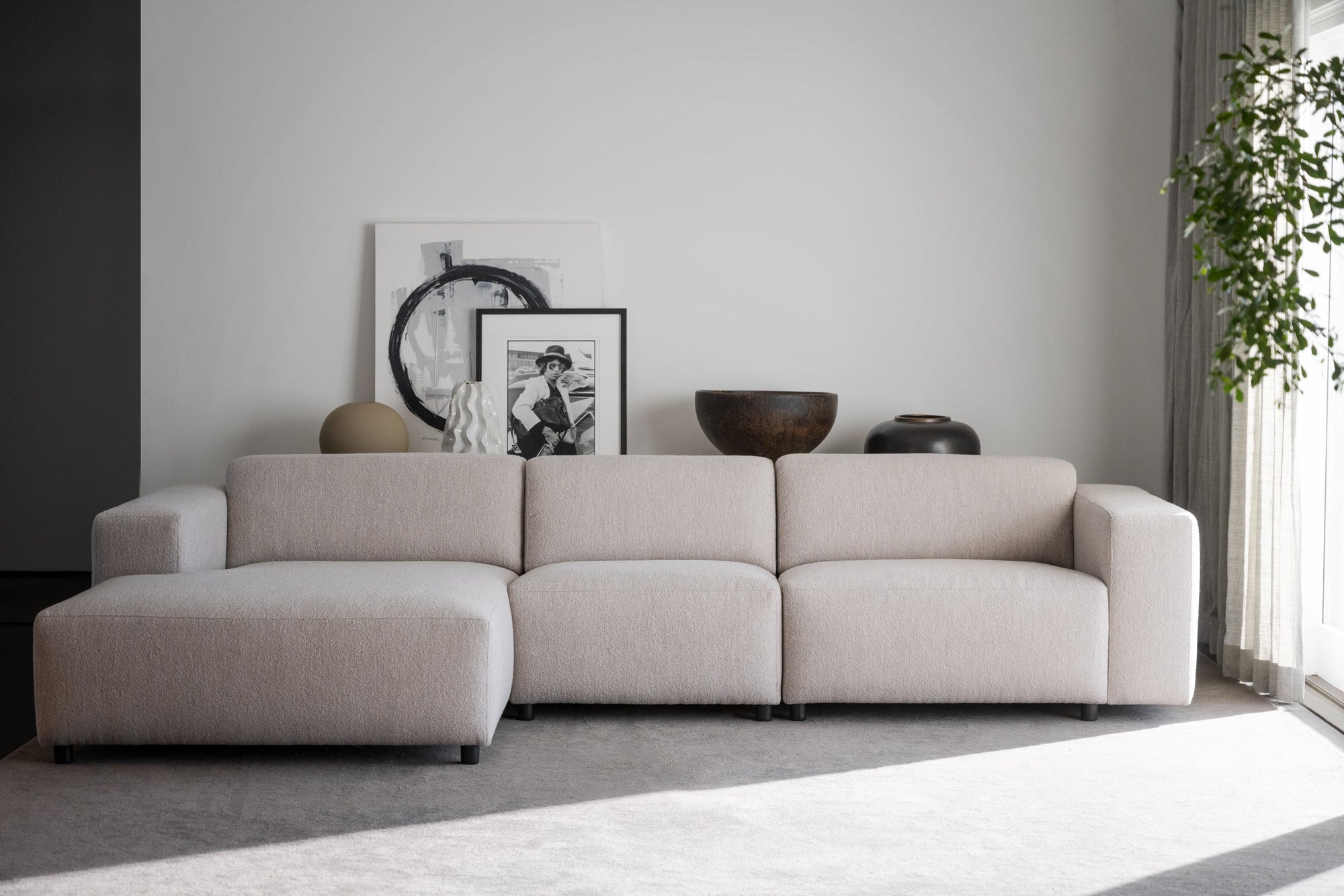 Willard 4-Seater Modular Sofa with Chaise Longue – Light Beige / Left-hand chaise – 3