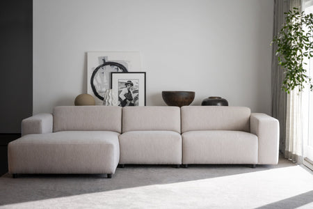 Willard 4-Seater Modular Sofa with Chaise Longue – Light Beige / Left-hand chaise – 3