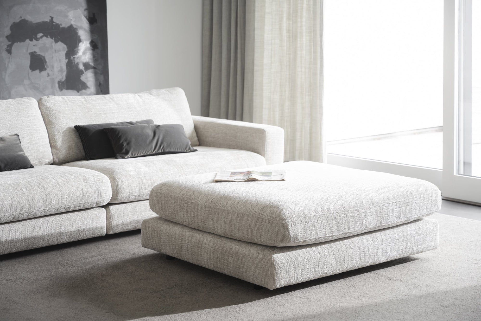 Duncan Footstool – Light Grey – 6