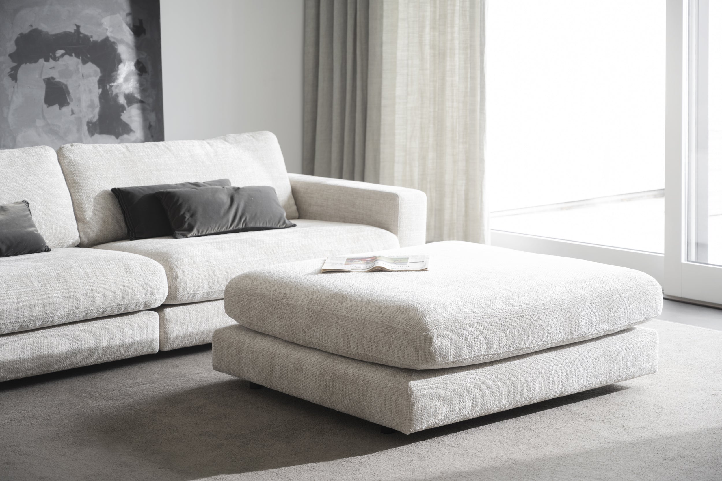 Duncan Footstool – Light Grey – 6