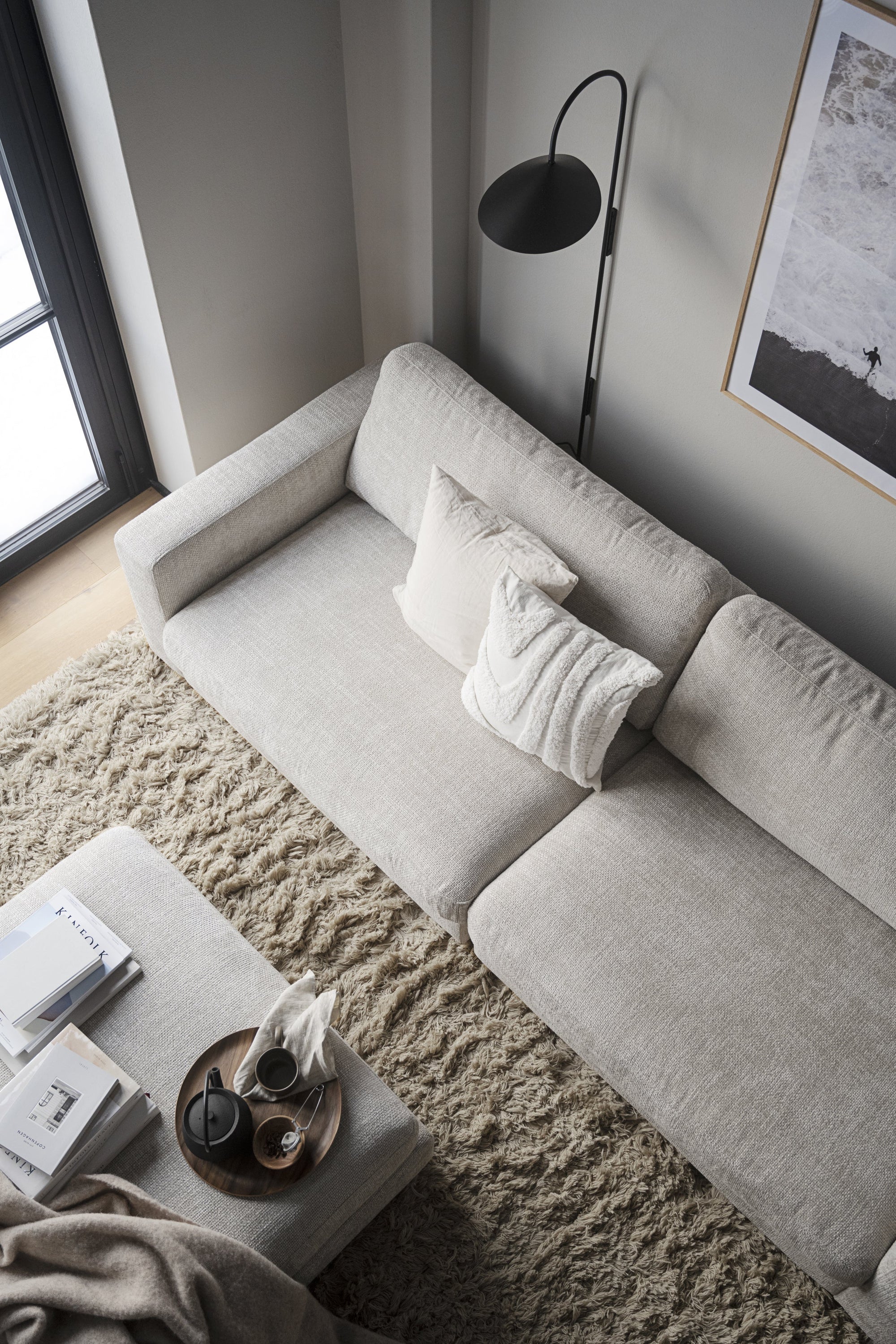Duncan 3-Seater Sofa – Light Grey – 2