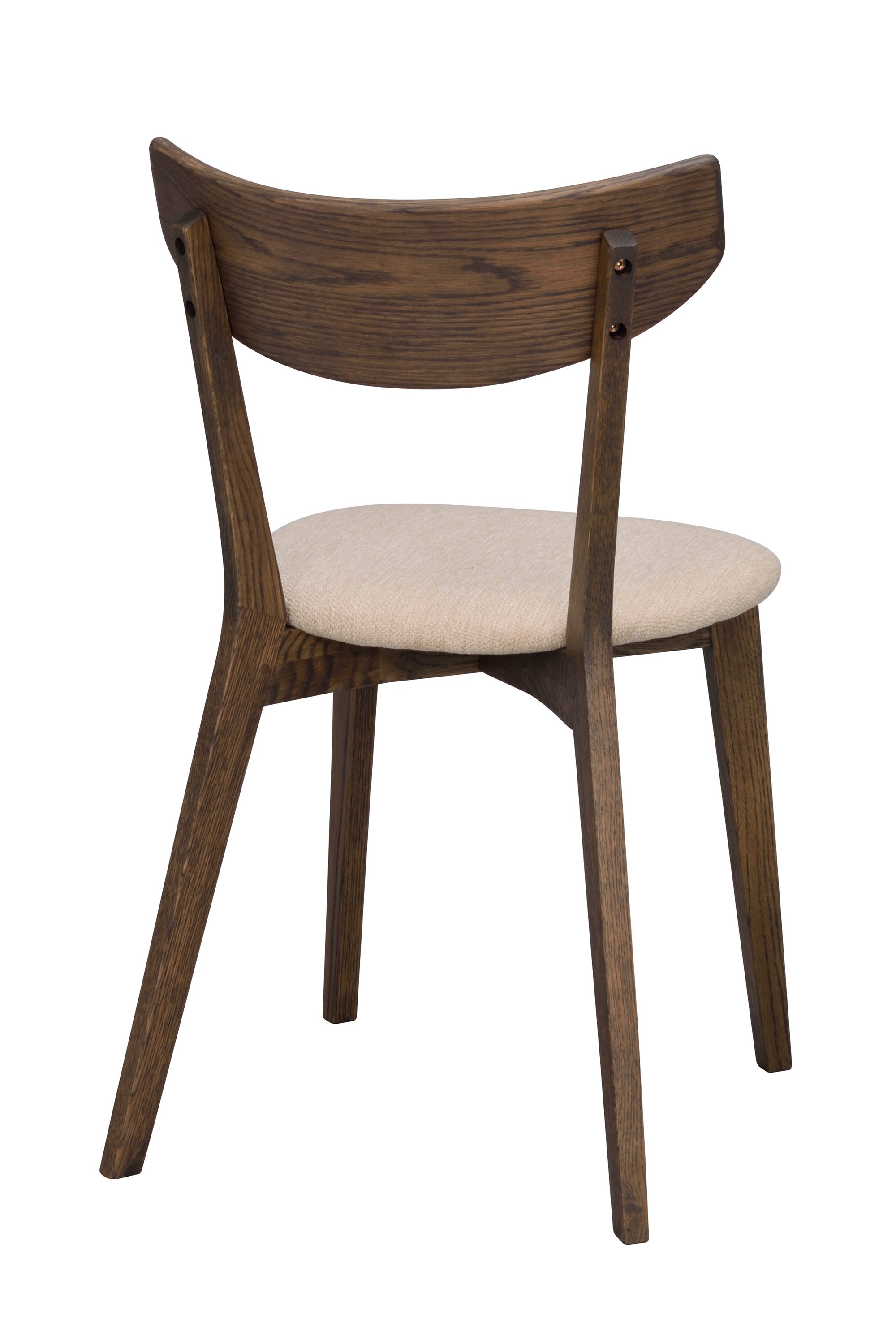 AMI Set of 2 Chairs – brown oak/beige seat – 10