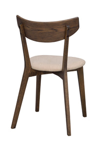 AMI Set of 2 Chairs – brown oak/beige seat – 10