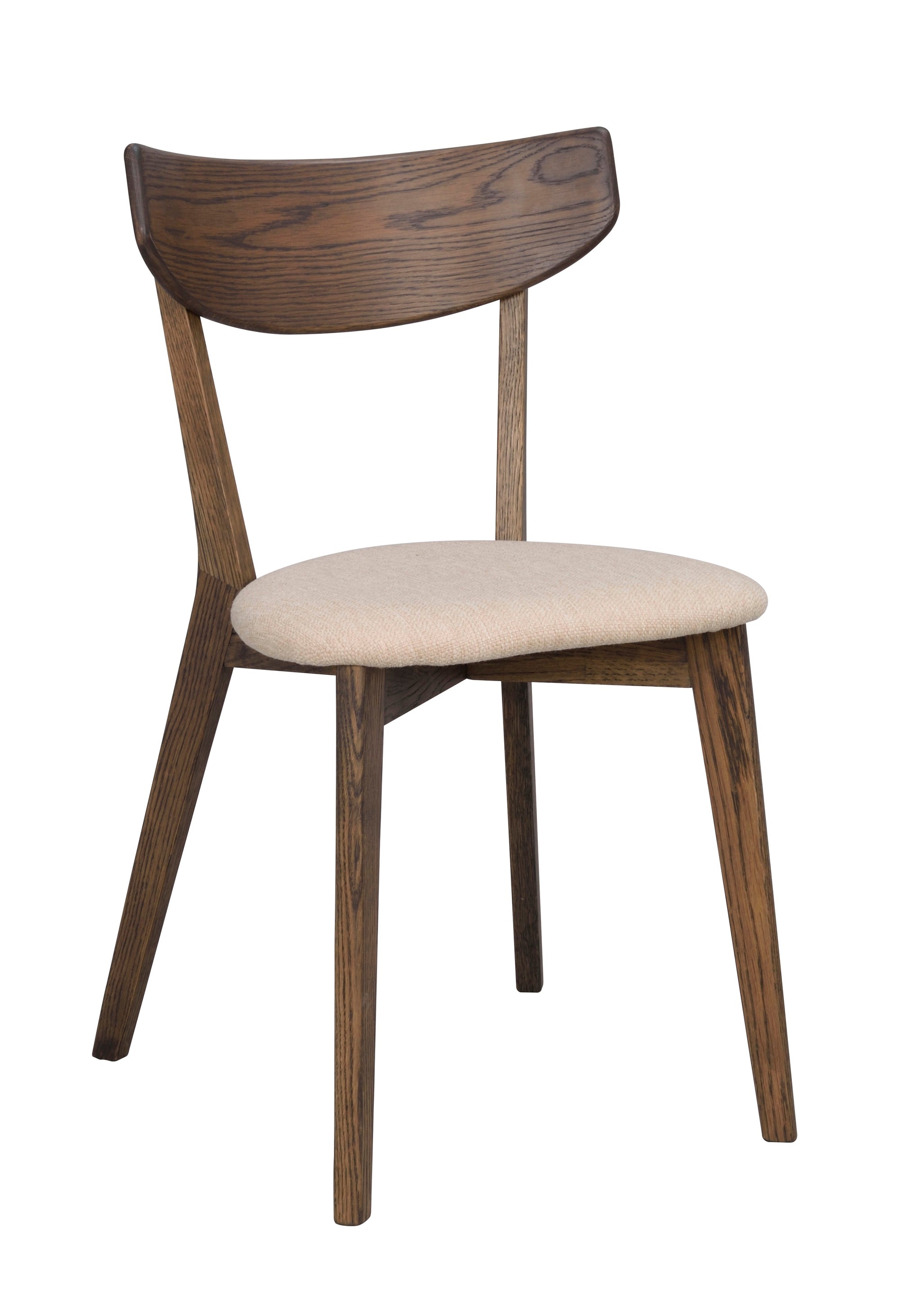 AMI Set of 2 Chairs – brown oak/beige seat – 8