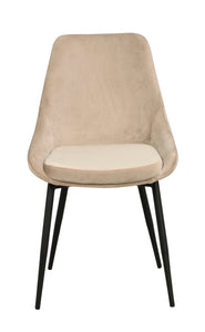 SIERRA Velvet Set of 2 Chairs – Beige Velvet – 1
