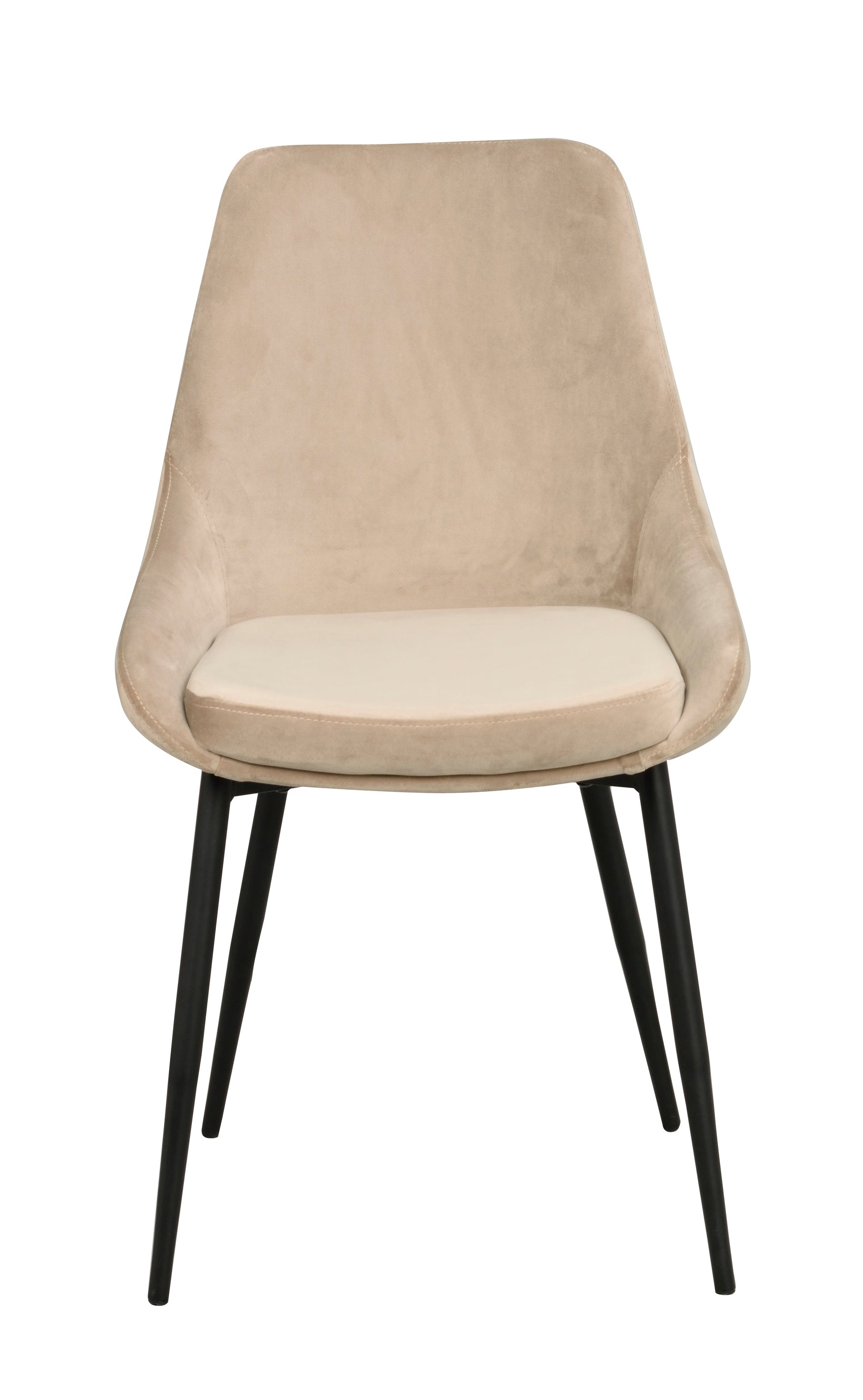 SIERRA Velvet Set of 2 Chairs – Beige Velvet – 1