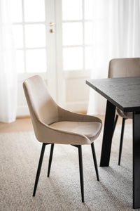 SIERRA Velvet Set of 2 Chairs – Beige Velvet – 2