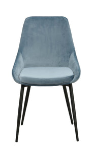 SIERRA Velvet Set of 2 Chairs – Blue Velvet – 1