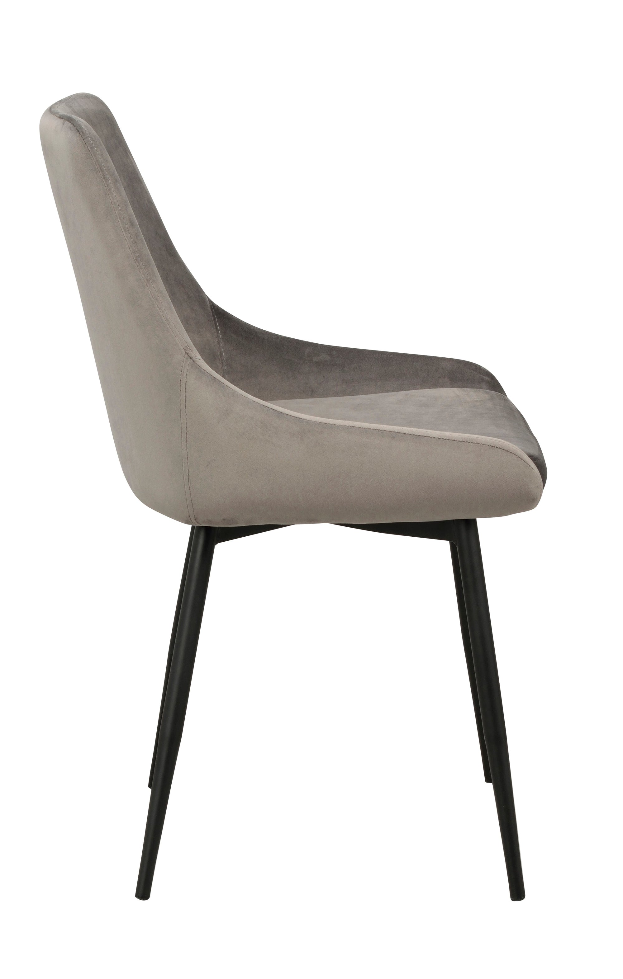 SIERRA Velvet Set of 2 Chairs – Grey Velvet – 3