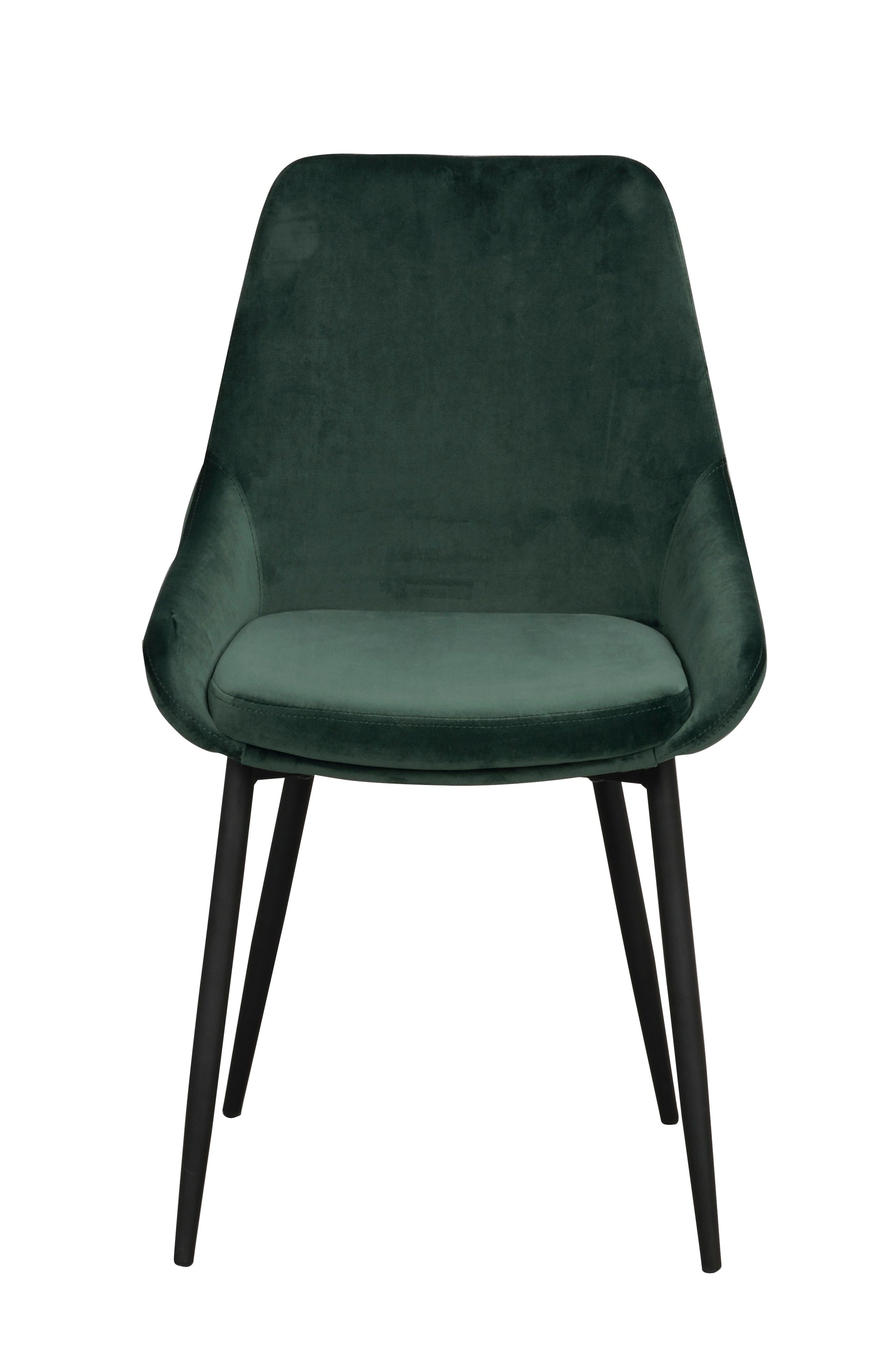 SIERRA Velvet Set of 2 Chairs – Green Velvet – 1
