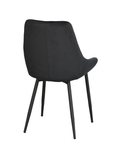 SIERRA Velvet Set of 2 Chairs – Black Velvet – 7