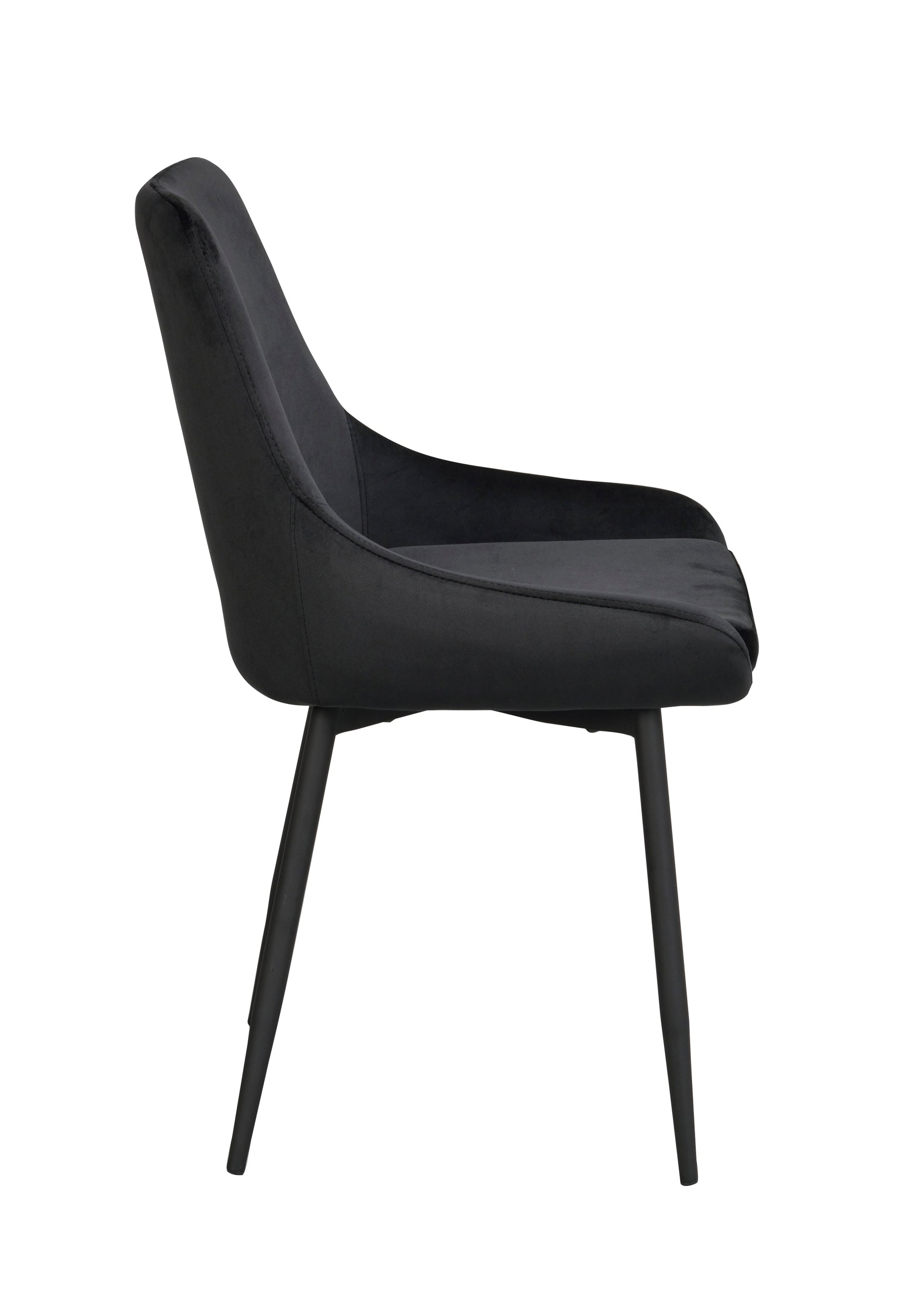 SIERRA Velvet Set of 2 Chairs – Black Velvet – 6