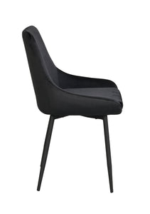 SIERRA Velvet Set of 2 Chairs – Black Velvet – 6