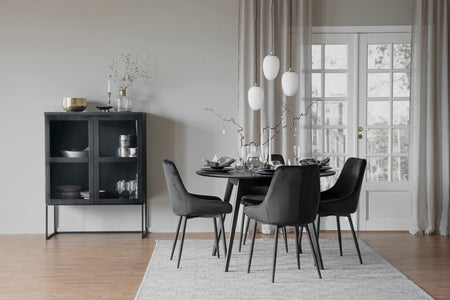 SIERRA Velvet Set of 2 Chairs – Black Velvet – 4