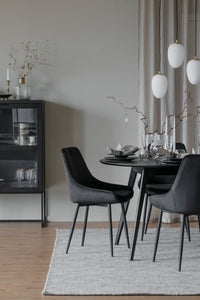 SIERRA Velvet Set of 2 Chairs – Black Velvet – 2
