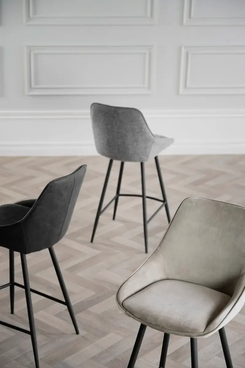 Rowico Sierra Bar Chair in Dark Grey (2-Pack)