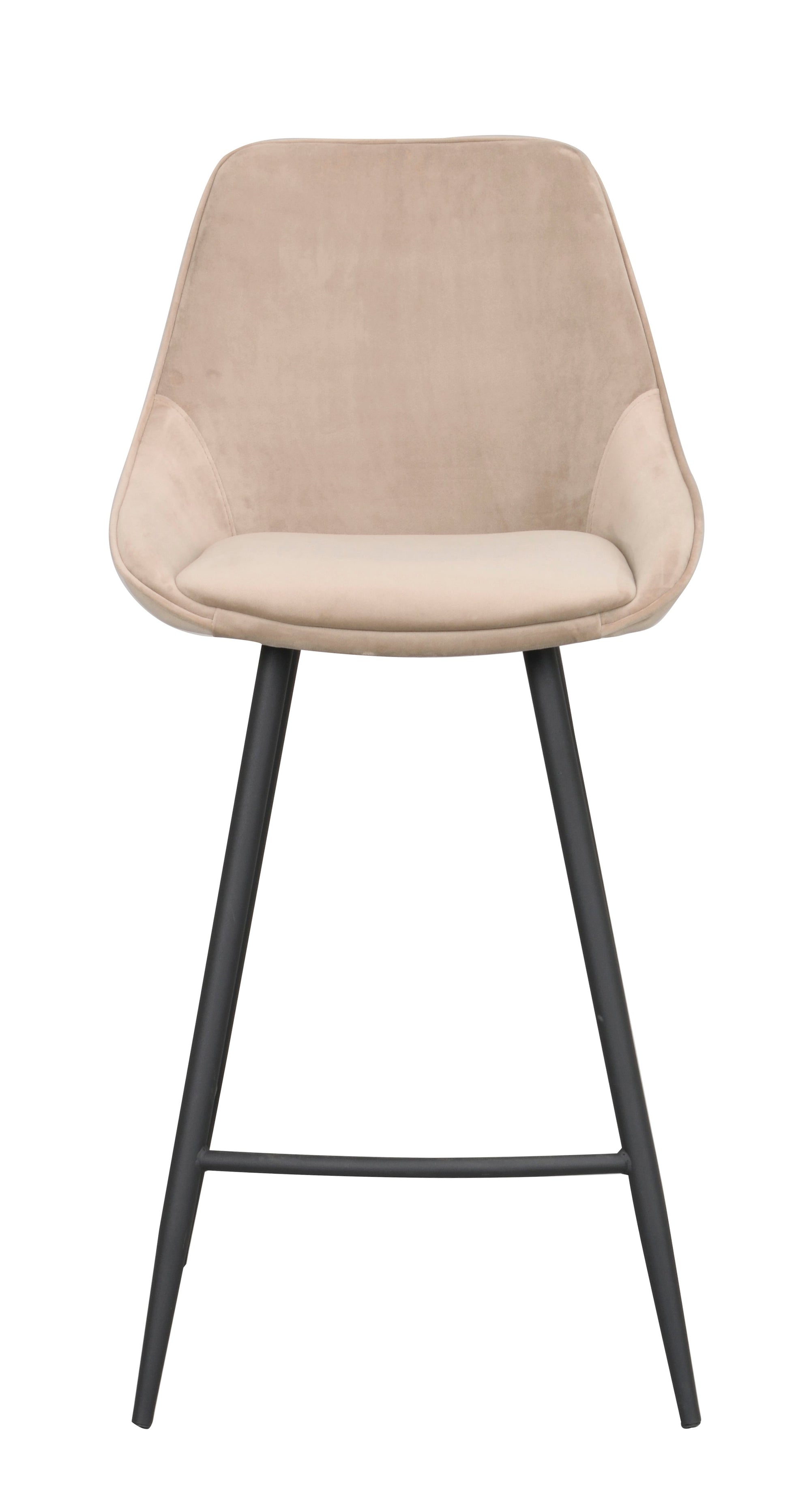 Sierra Bar Chair (2-Pack) – Beige Velvet – 1