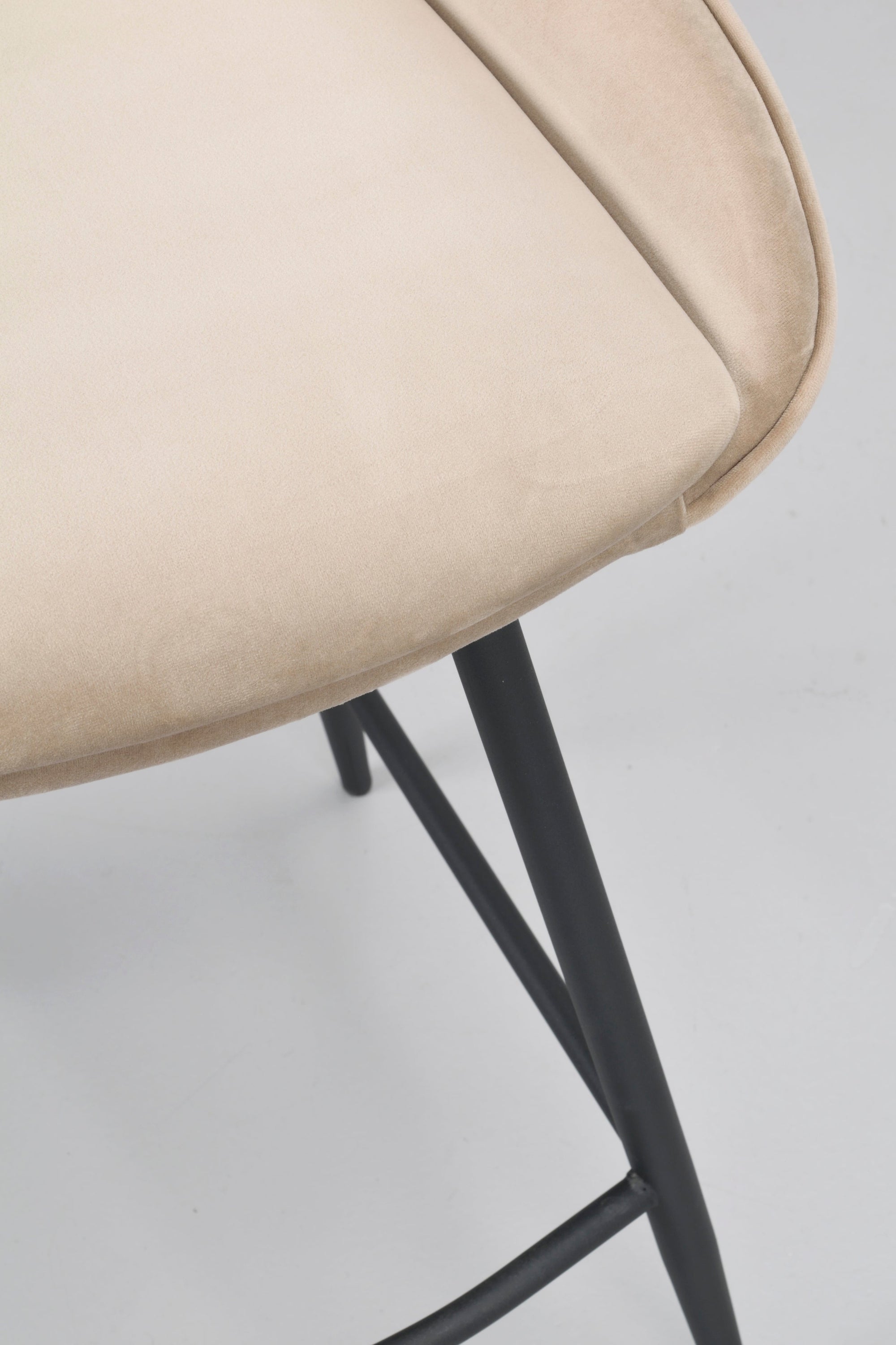 Sierra Bar Chair (2-Pack) – Beige Velvet – 9