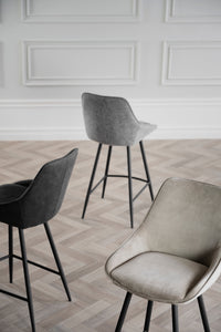 Sierra Bar Chair (2-Pack) – Beige Velvet – 3