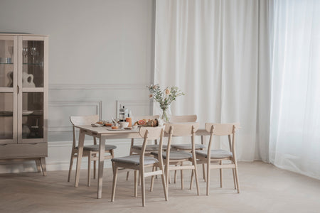 FILIPPA Oak Dining Table 180CM/230CM/280CM – Whitewashed oak / 180CM Standard table – 3