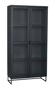 EVERETT HIGH Glass Cabinet – Black Stained Oak – 6