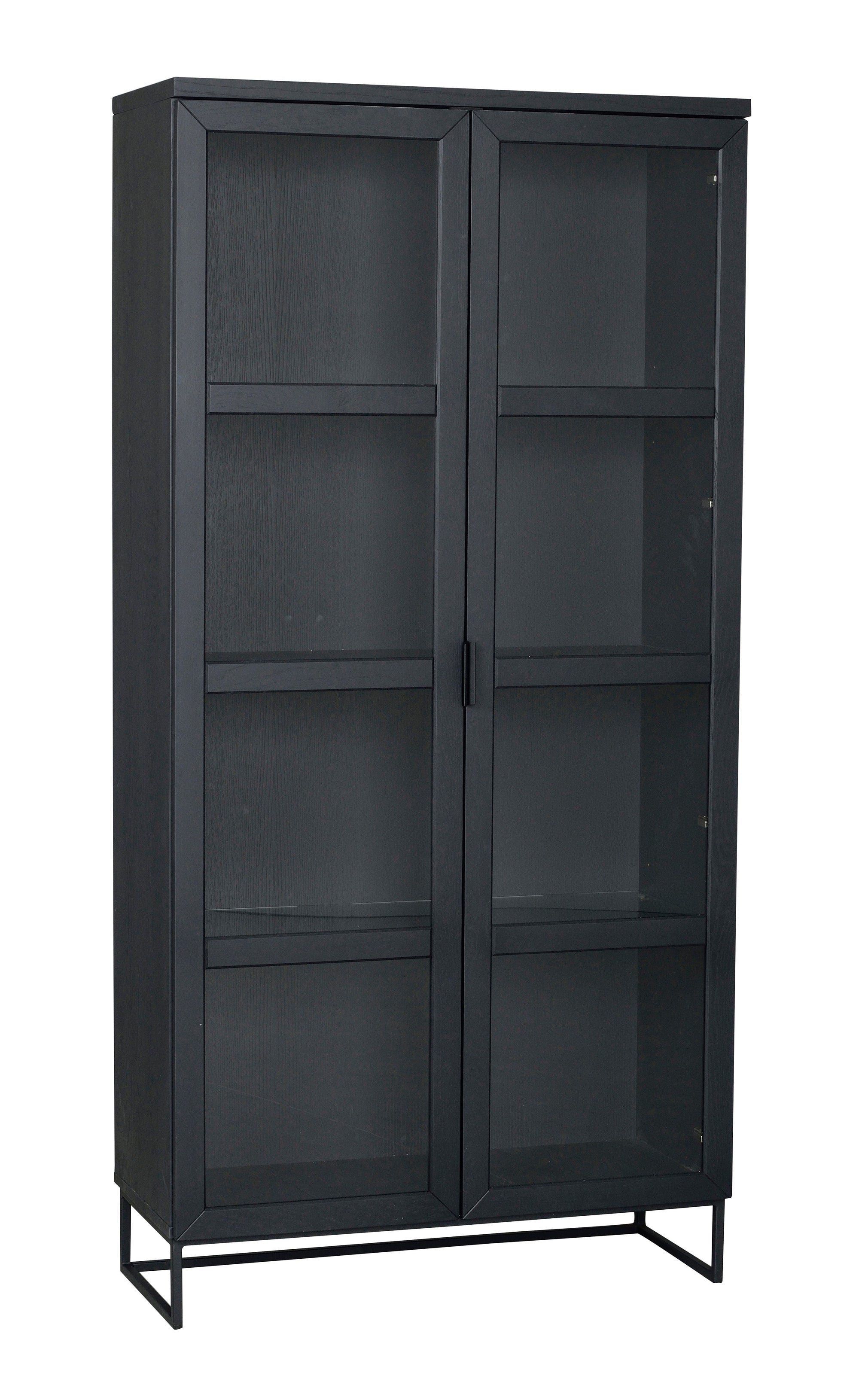 EVERETT HIGH Glass Cabinet – Black Stained Oak – 6