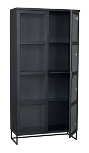 EVERETT HIGH Glass Cabinet – Black Stained Oak – 7