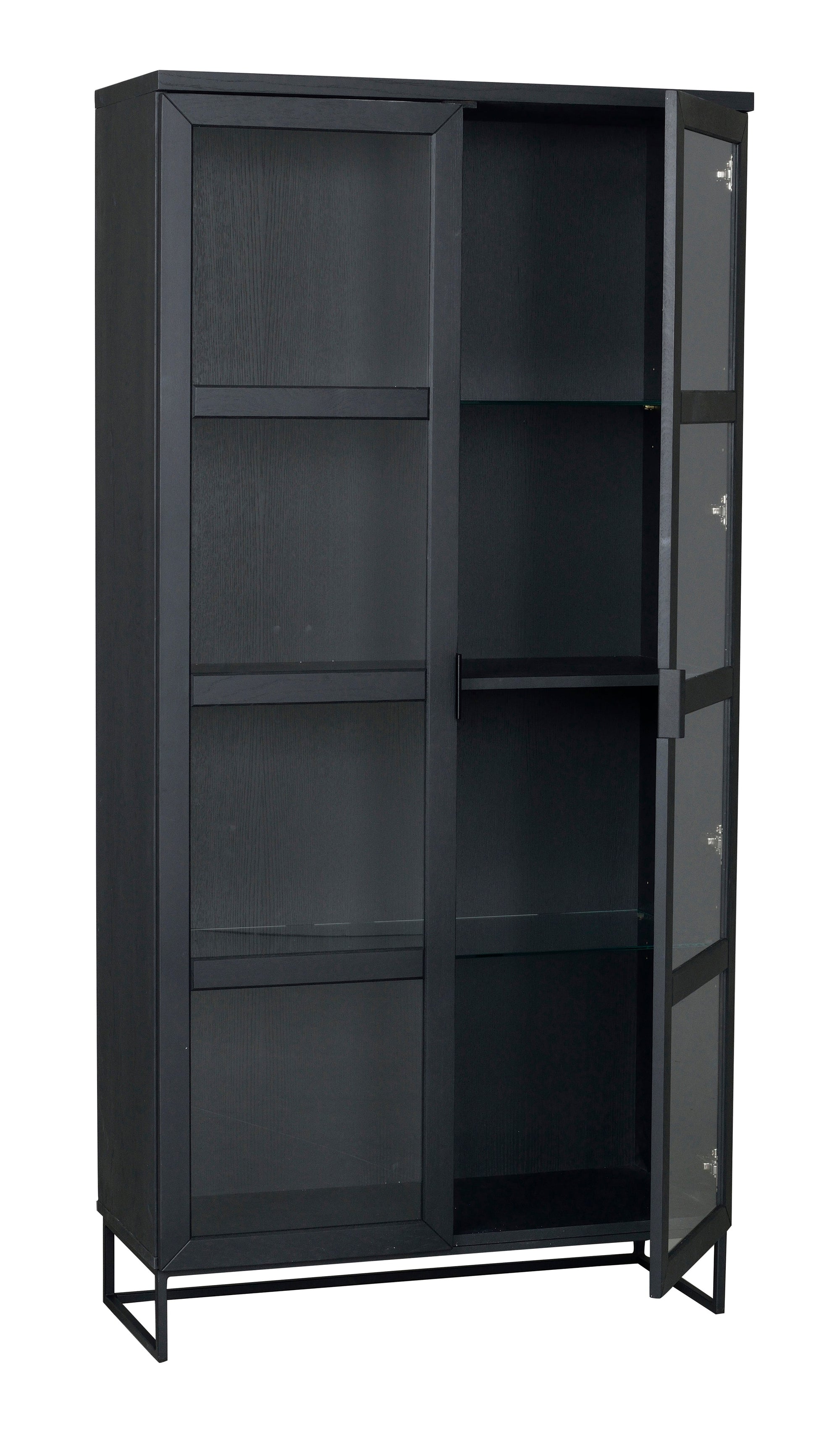EVERETT HIGH Glass Cabinet – Black Stained Oak – 7
