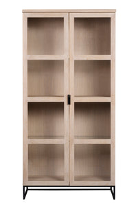 EVERETT HIGH Glass Cabinet – Whitewashed Oak – 1