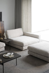 Duncan 1.5-Seater Chaise Longue – Right / Light Grey – 2