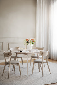 AMI Set of 2 Chairs – whitewash oak/grey-beige seat – 4