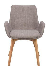 DRIMSDALE Grey Set of 2 Armchairs – Oak – 1