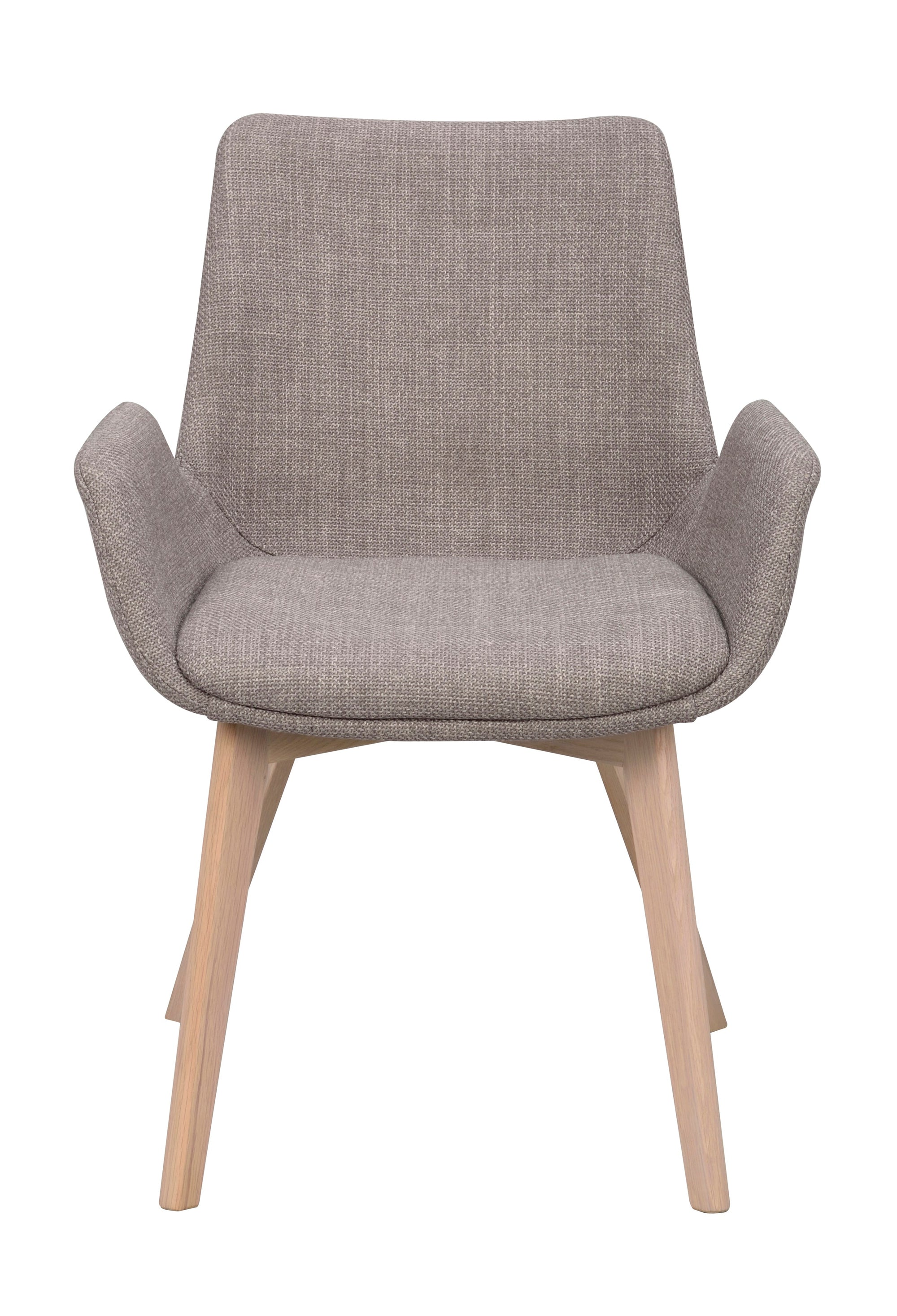 DRIMSDALE Grey Set of 2 Armchairs – Whitewashed oak – 1