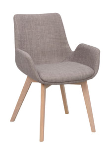 DRIMSDALE Grey Set of 2 Armchairs – Whitewashed oak – 3
