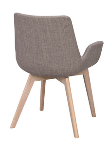 DRIMSDALE Grey Set of 2 Armchairs – Whitewashed oak – 5
