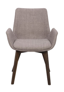 DRIMSDALE Grey Set of 2 Armchairs – Brown oak – 1