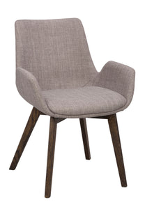 DRIMSDALE Grey Set of 2 Armchairs – Brown oak – 3