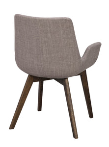 DRIMSDALE Grey Set of 2 Armchairs – Brown oak – 5