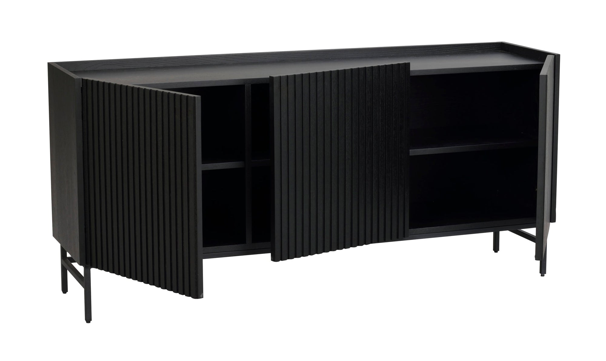 HALIFAX Sideboard 160 CM – Black/Black Legs – 7