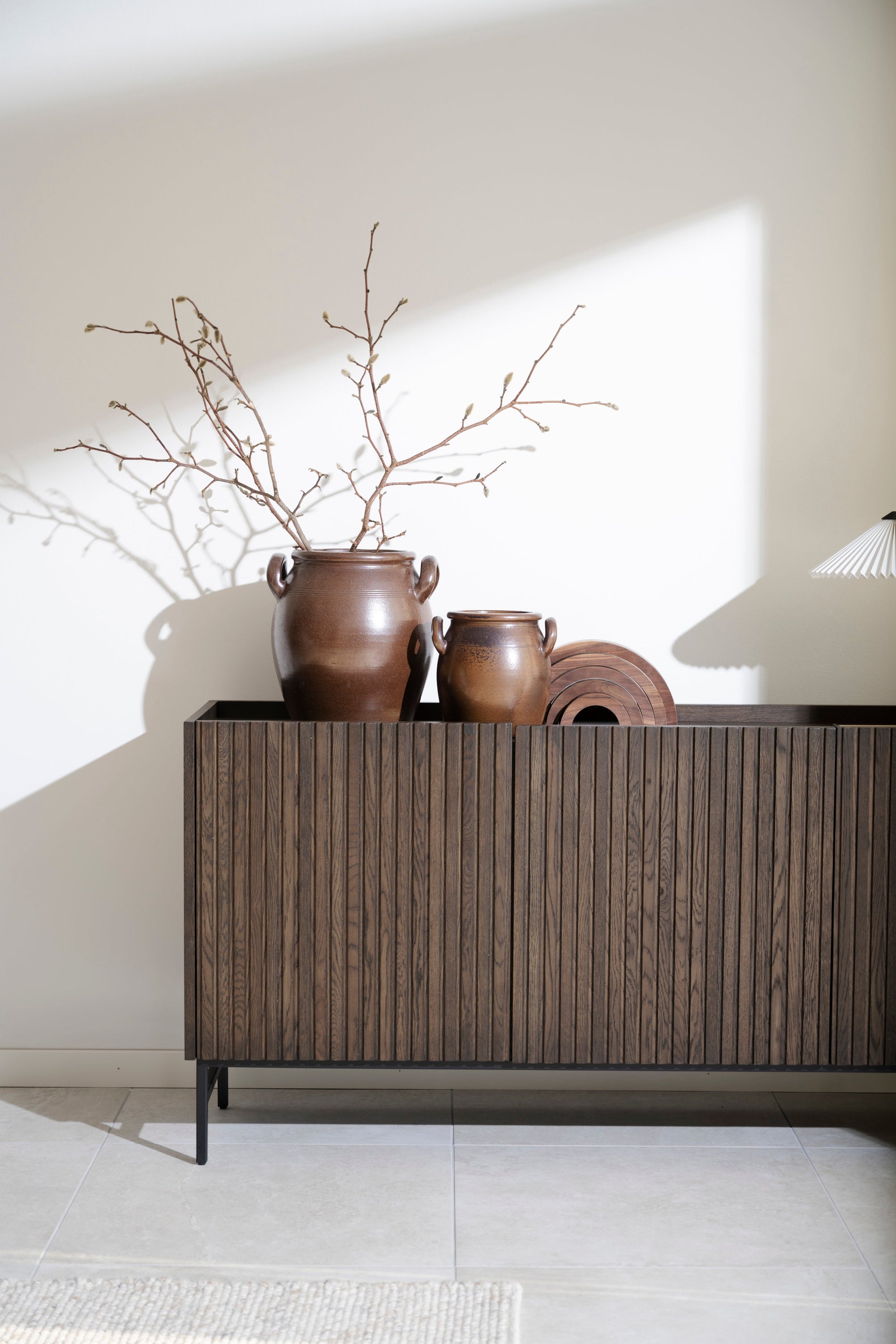 HALIFAX Sideboard 160 CM – Brown/Black Legs – 4