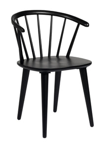 CARMEN Set of 2 Chairs – 2 Black Chairs – 1
