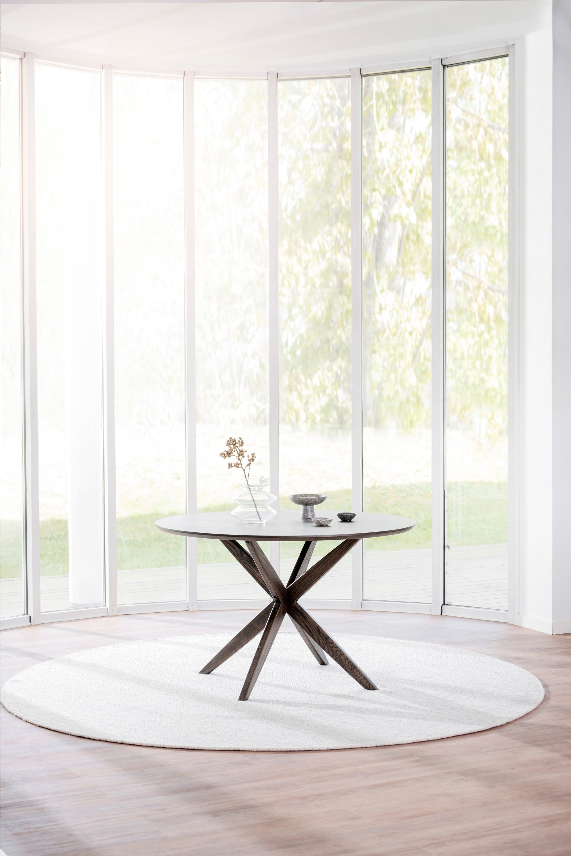 CALVERTON Round Brown Table Ø120 CM – Default Title – 4